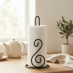 Kitchen Paper Towel Rolls Holder Black 