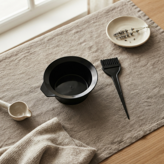 Hair Dye Mixing Bowl With A Brush