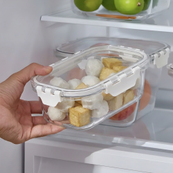 Glass Tupperware with Plastic Lid – 400 ml