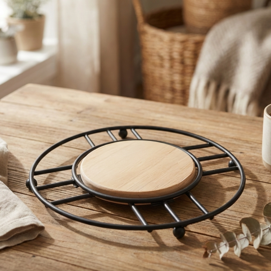 Metal & Wooden Coaster