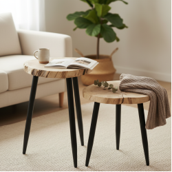 Wooden Table Set 2 Pcs