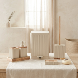 Plastic Bathroom Set - 6 Pcs