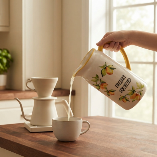 Lemon Pattern Porcelain Jug