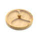 Wooden Three-Section Serving Platter with Acrylic Lid Large