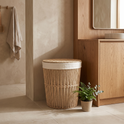Straw Laundry Basket Medium