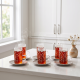 Glass Cups And Saucer Set 6 Pcs