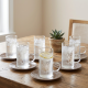 Glass Cups And Saucer Set 6 Pcs