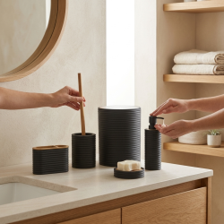 Plastic Bathroom Set - 5 Pcs