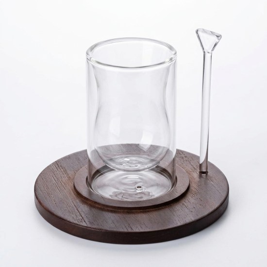 Glass Cups And Saucer Set 6 Pcs