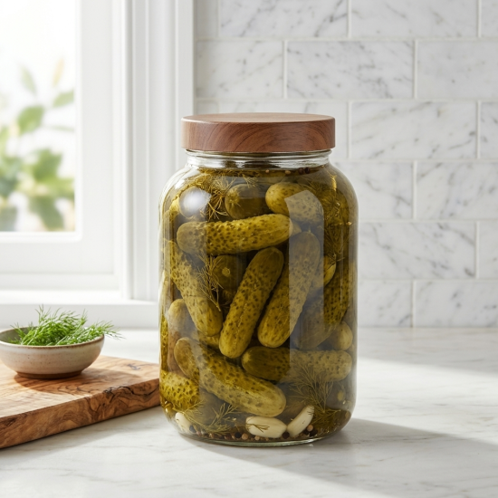 Acrylic Jar With Wooden Lid 3.9 L 