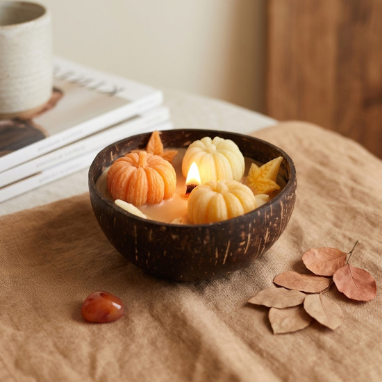 Pumpkin Coconut Shell Candle