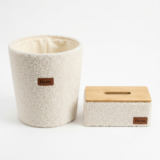 Trash Can & Tissue Box