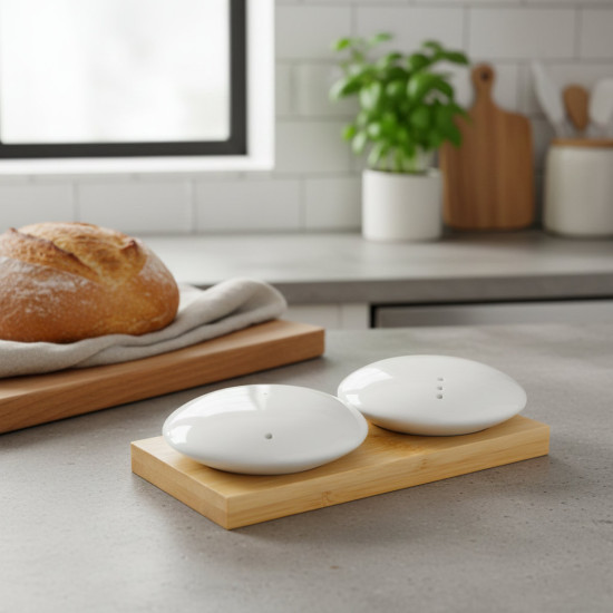 Porcelain Salt Shaker Set - 2 Pcs