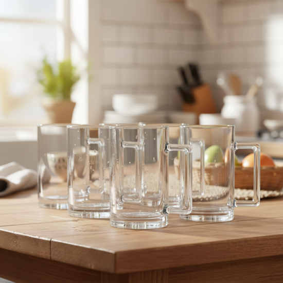 Glass Cups Set 6 Pcs