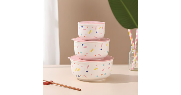 Metal Tupperware Set - 3 Pcs
