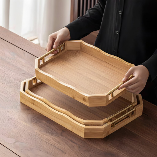 Wooden Tray Set 3 Pcs