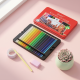 Wooden Colored Pencils in A Metal Box 48 Pcs