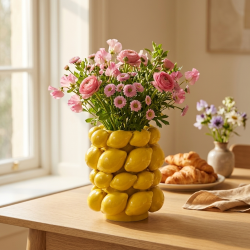 Lemon Shaped Porcelain Vase 