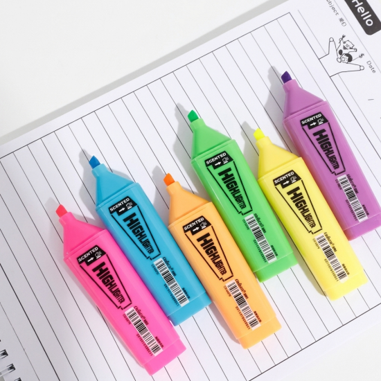 Scented Highlighter Set 6 Pieces