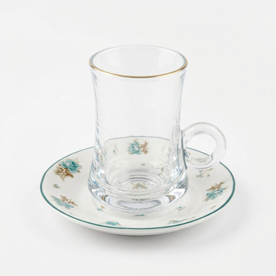 Tea Cup and Saucer Set - 6 Pcs