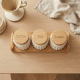 Ceramic Jar Set With Base 3 Pieces
