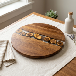 Wooden Spinning Cutting Board Large