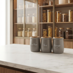Porcelain Spice Jar Set - 3 Pcs