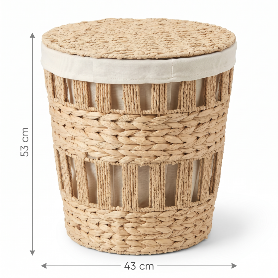 Straw Laundry Basket Large