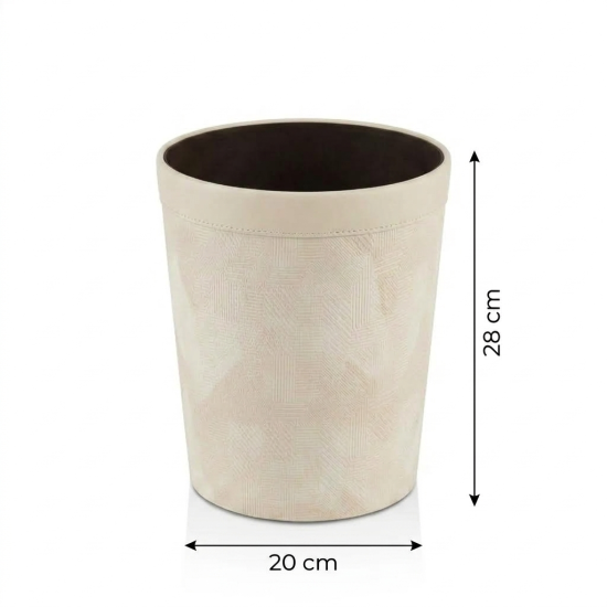 Leather Trash Can