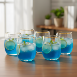 Glass Cups 345 ml Set 6 Pcs