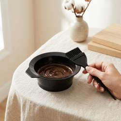 Hair Dye Mixing Bowl With A Brush