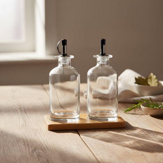Glass Oil Dispenser 300 ml - 2 Pcs