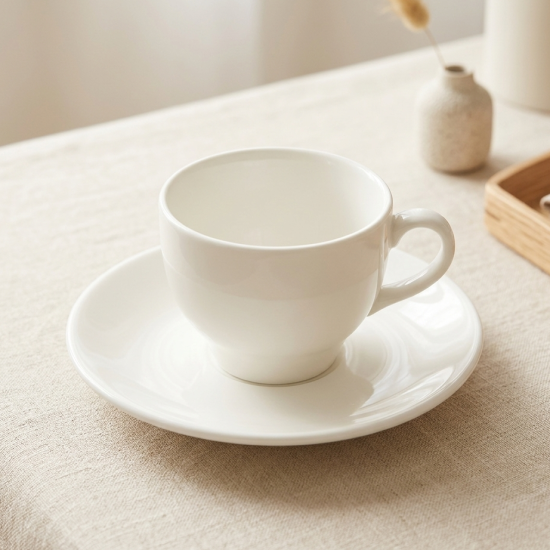 Coffee Cup and Saucer Set - 6 Pcs