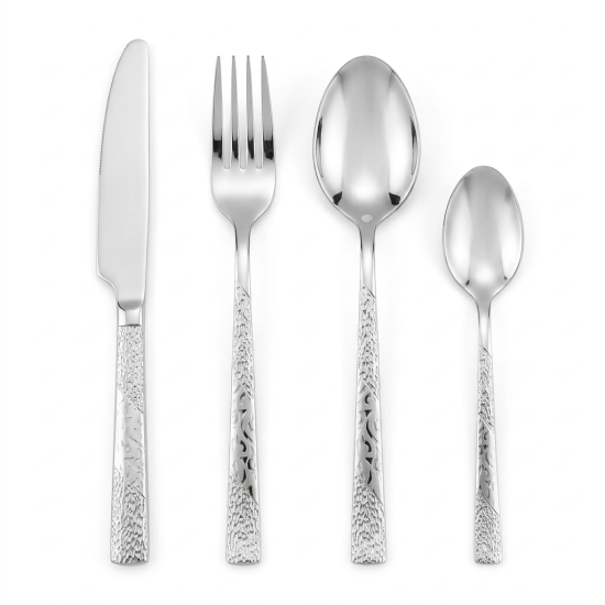 Silver Silverware Set 24 Pieces
