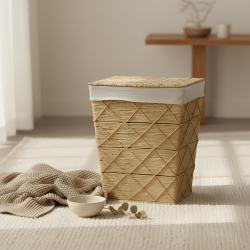 Straw Laundry Basket Large