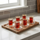 Glass Cups And Saucer Set 6 Pcs