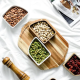 Porcelain and Wood Serving Platter