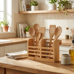 Wooden Utensil Holder