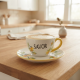 Lemon Pattern Porcelain Mug & Saucer 300 ml