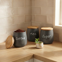 Porcelain Spice Jar Set - 3 Pcs