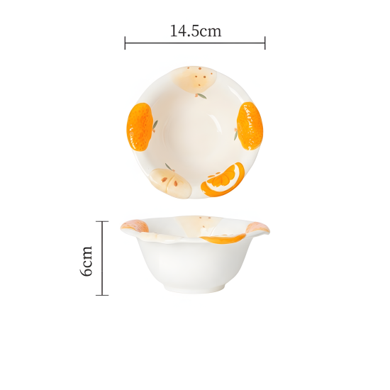 Fruit Pattern Porcelain Bowl