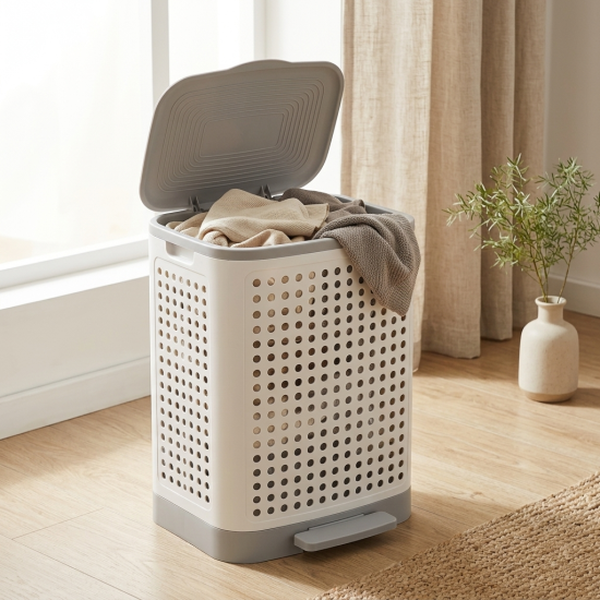 Plastic Laundry Basket 60 L