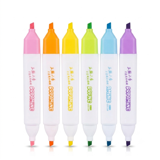 Double-sided Highlighter Set 6 Pieces