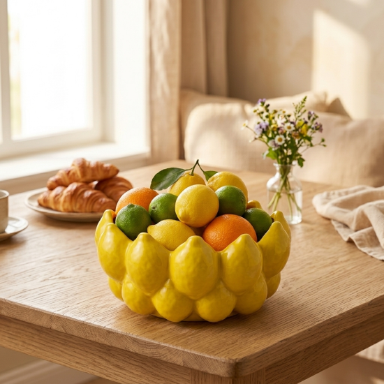 Lemon Shaped Porcelain Bowl