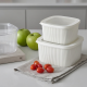 Plastic Tupperware Set - 3 Pcs