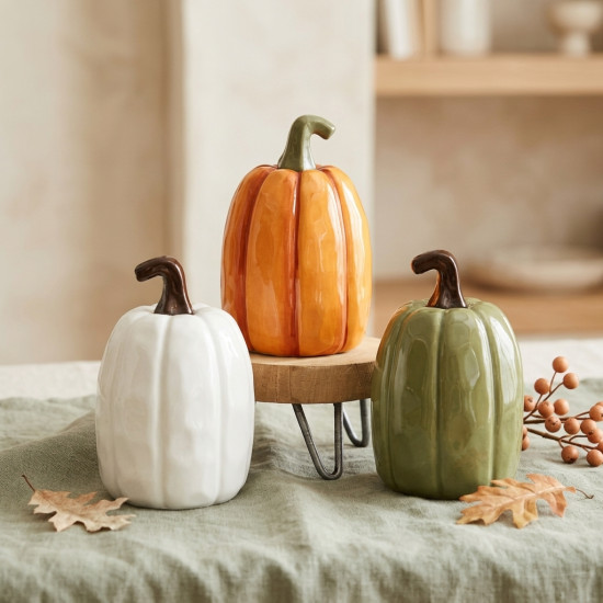 Ceramic Pumpkin Ornament