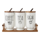 Porcelain Spice Jar Set - 3 Pcs