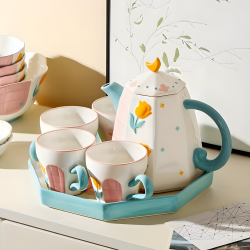 Porcelain Teapot & Cup Set 4 Pcs