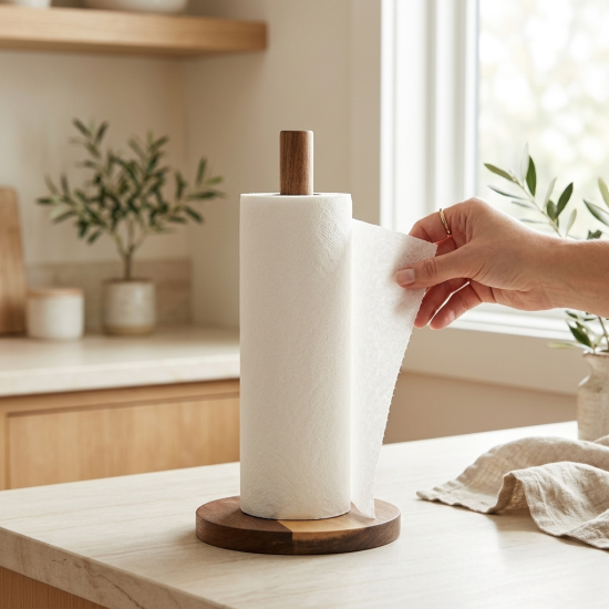 Wooden Paper Towel Holder
