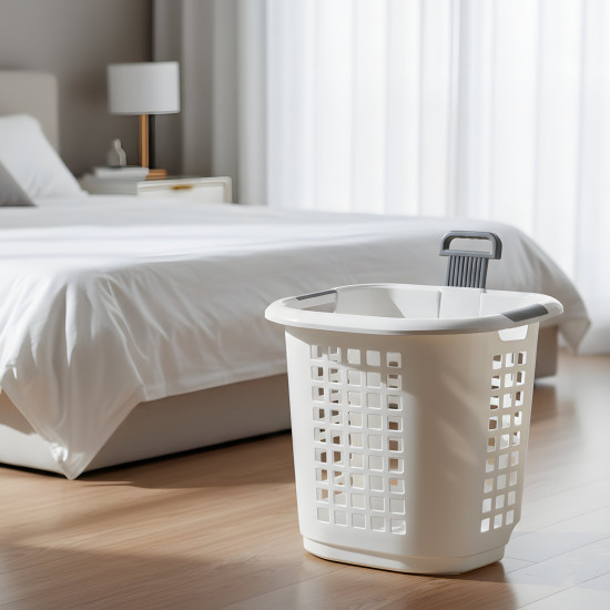 Plastic Laundry Basket 66 L